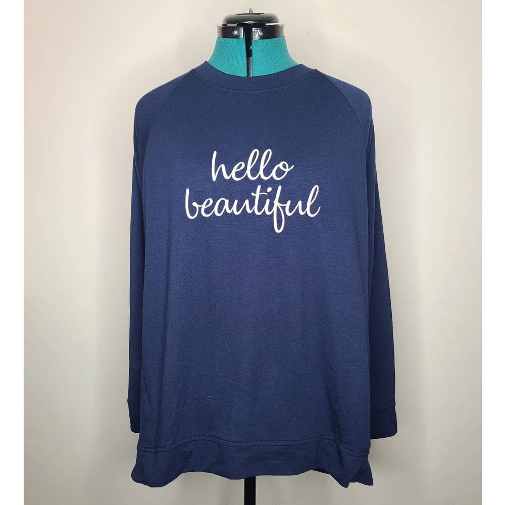 Isaac Mizrahi Hello Beautiful long sleeve shirt - large
